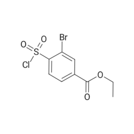 Ethyl 3-bromo-4-(chlorosulfonyl)benzoate