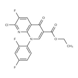 Ethyl 7-chloro-1-(2,4-difluorophenyl)-6-fluoro-4-oxo-1,4-dihydro-1,8-naphthyridine-3-carboxylate