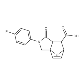 2-(4-Fluorophenyl)-1-oxo-1,2,3,6,7,7a-hexahydro-3a,6-epoxyisoindole-7-carboxylic acid