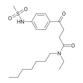 N-Ethyl-N-heptyl-4-(4-(methylsulfonamido)phenyl)-4-oxobutanamide