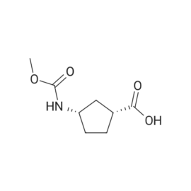 (1R,3S)-3-((Methoxycarbonyl)amino)cyclopentane-1-carboxylic acid